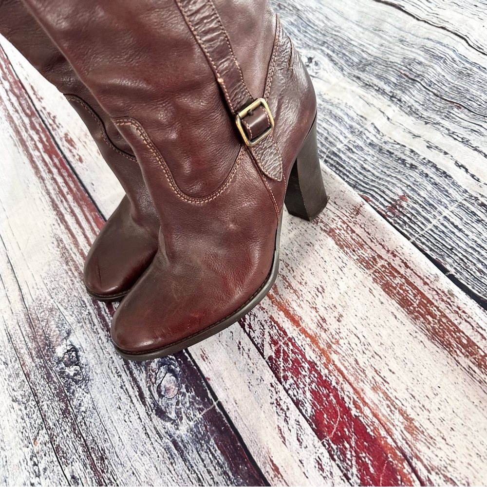 J. Crew Made in Italy Fine Leather Heeled Knee High Boots | 86193 - Picture 5 of 10